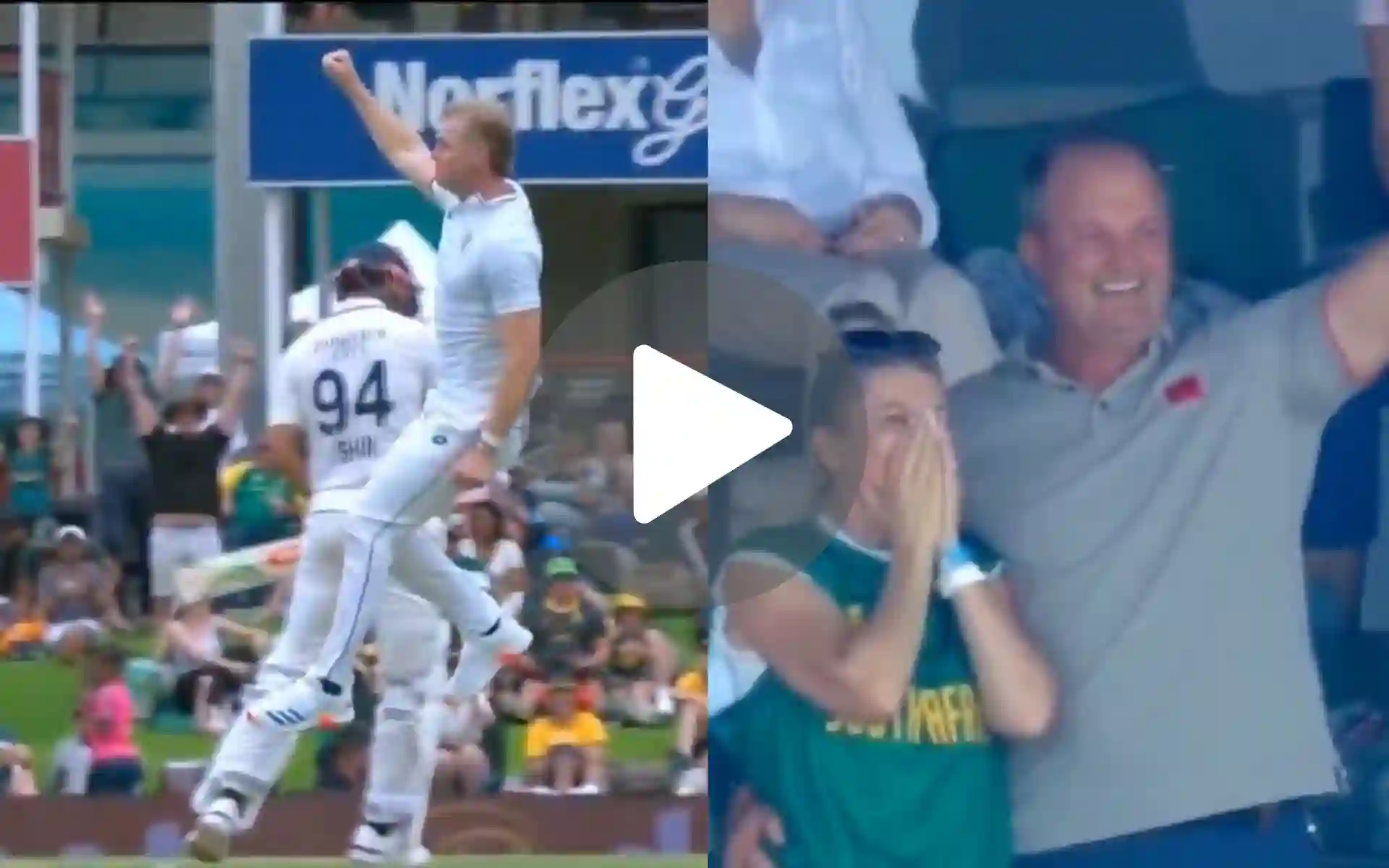 [Watch] Bosch's Mother Gets Emotinal As Son Removes Shan Masood On First Ball Of His Test Career